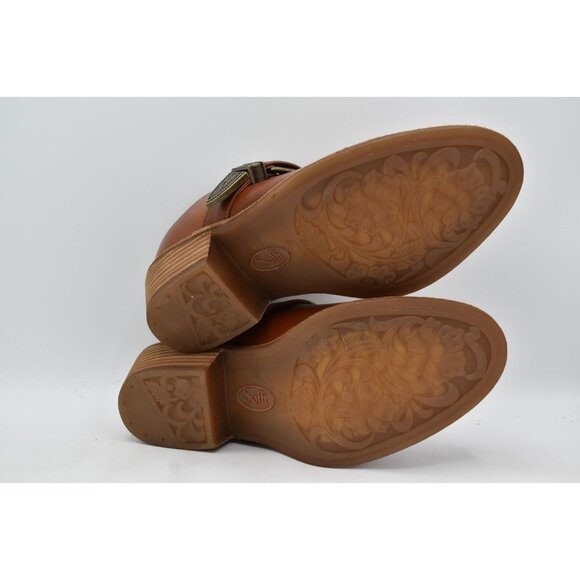 Sofft Womens Size 9 Adara Bourbon Leather Buckle Shooties Booties Shoes - Picture 7 of 13